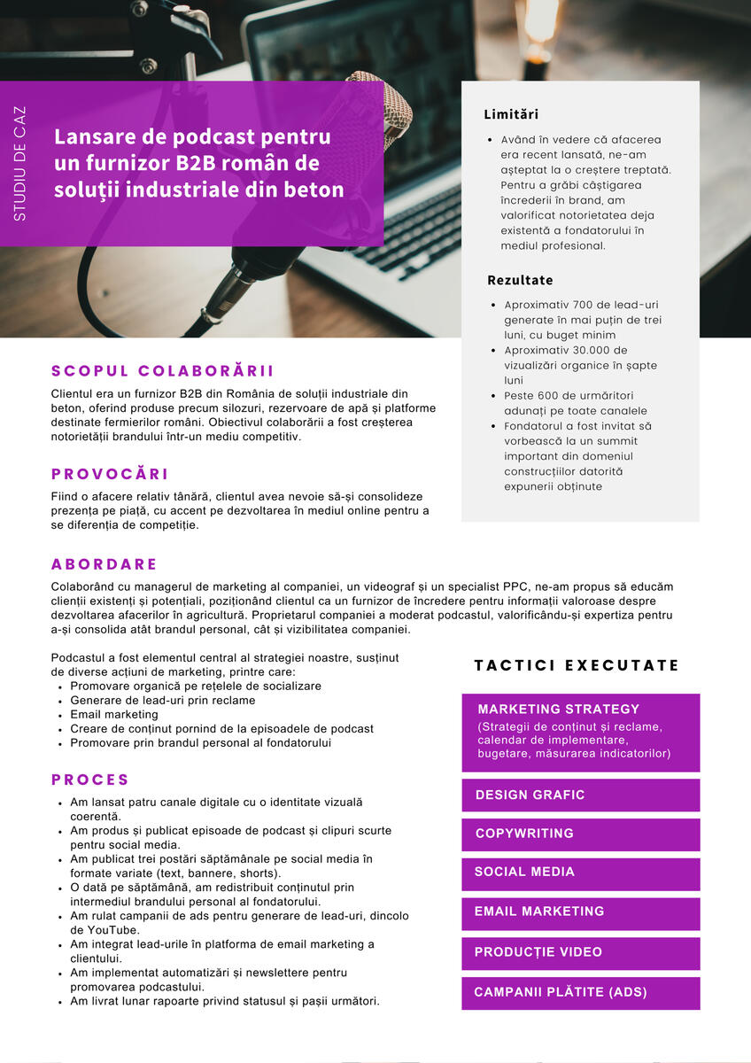 Studiu de Caz - Servicii de Marketing - Romania